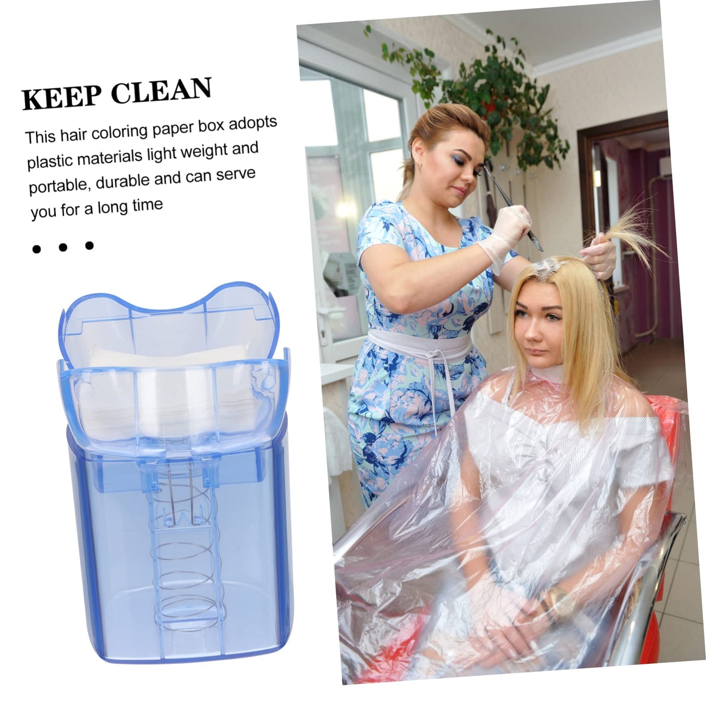 HOOTNEE Hair Salon Supplies Perm Paper Box Tissue Dispenser Easy Accessible Hair Dyeing Paper Organizer