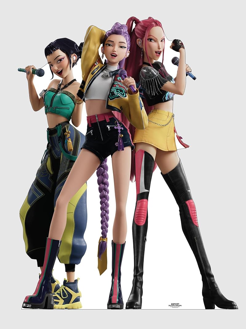 Life-Size KPop Demon Hunters Standee – Officially Licensed Rumi, Mira & Zoey Cardboard Cutout Display