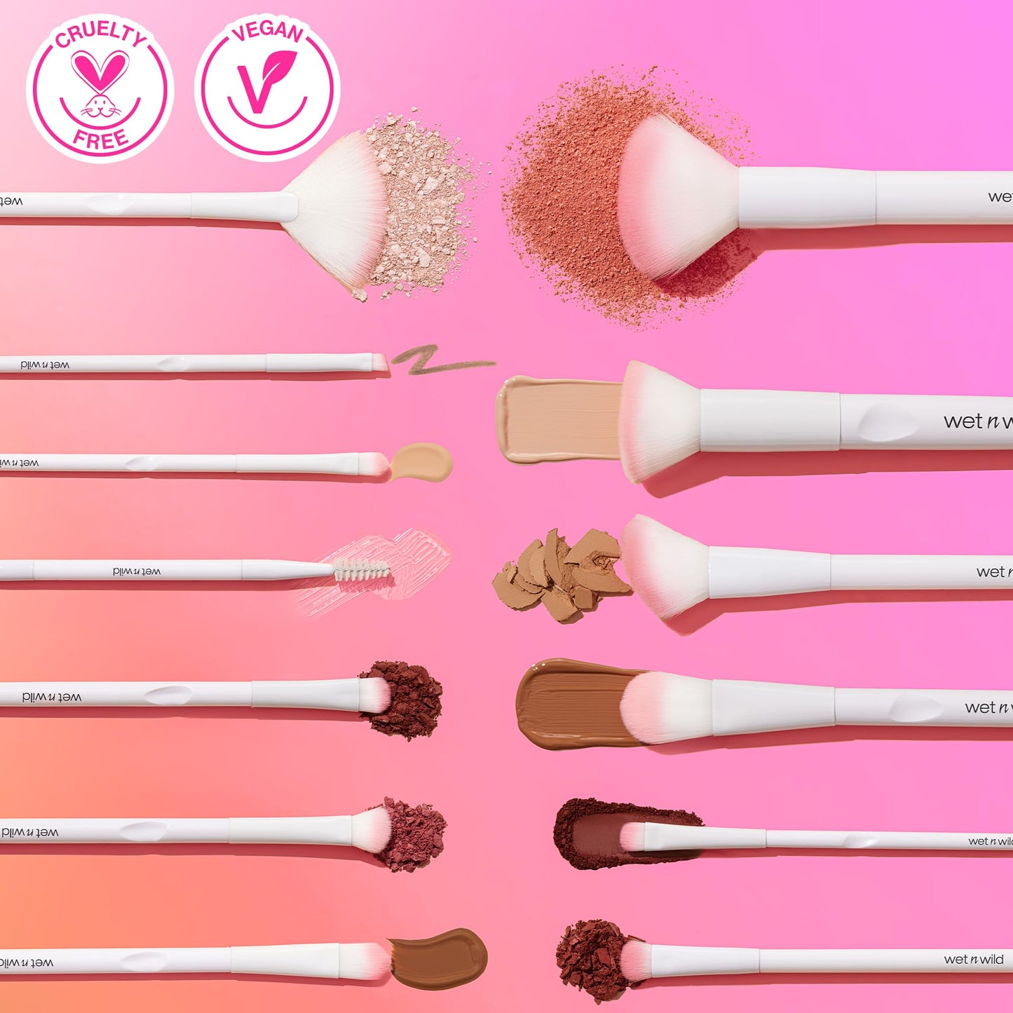 wet n wild Powder Brush, Ultra-Plush Synthetic Bristles for Flawless Application, Soft Touch, Ergonomic Handle for Comfortable Precision Control