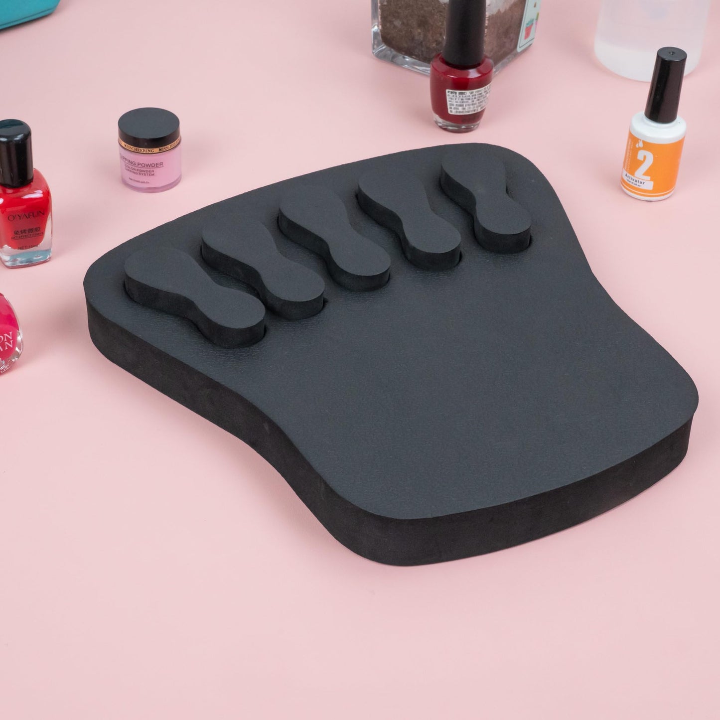 ButterFox Nail Polish Organizer Holder, Nail Art Manicure Hand Stand Rest Work Station (Black)