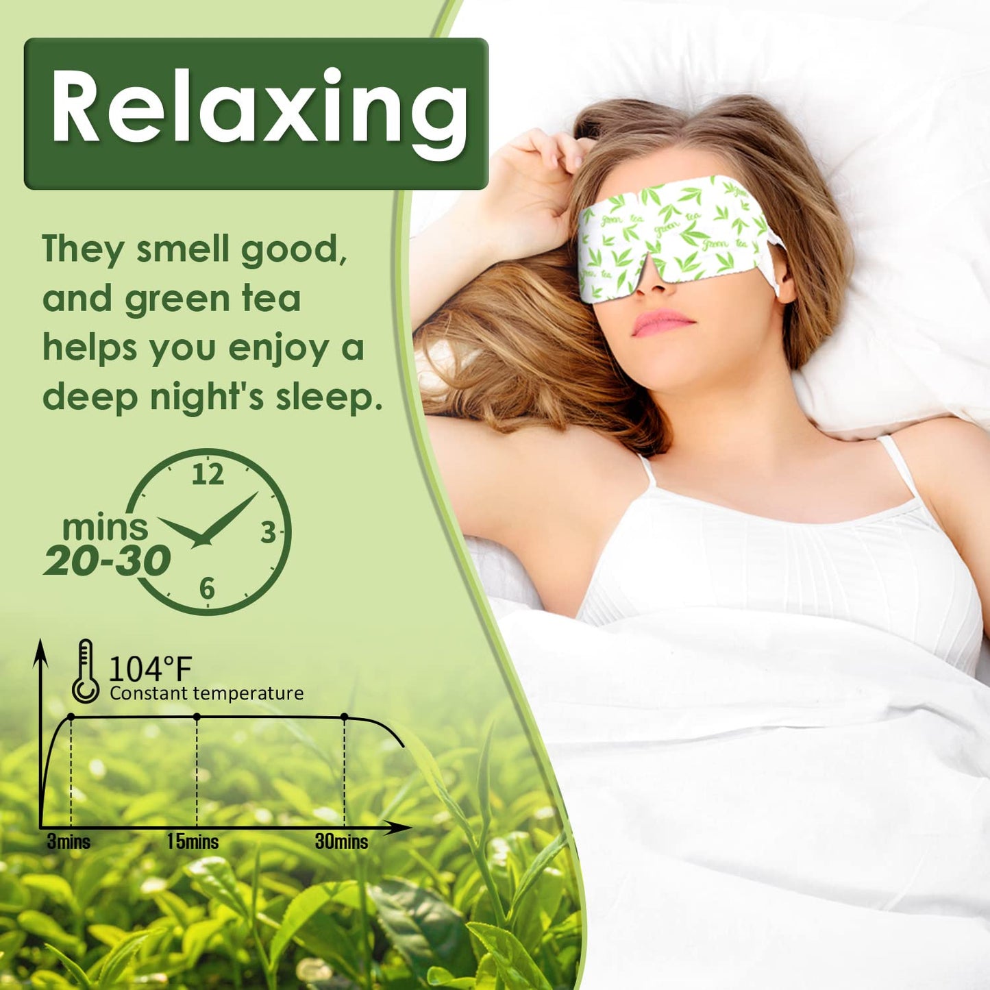 Self-Heating Eye Mask 18 Pack - Silk Cotton Warm Compress for Dry Eye Relief