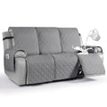 VANSOFY Light Gray 3-Seater Waterproof Recliner Couch Cover