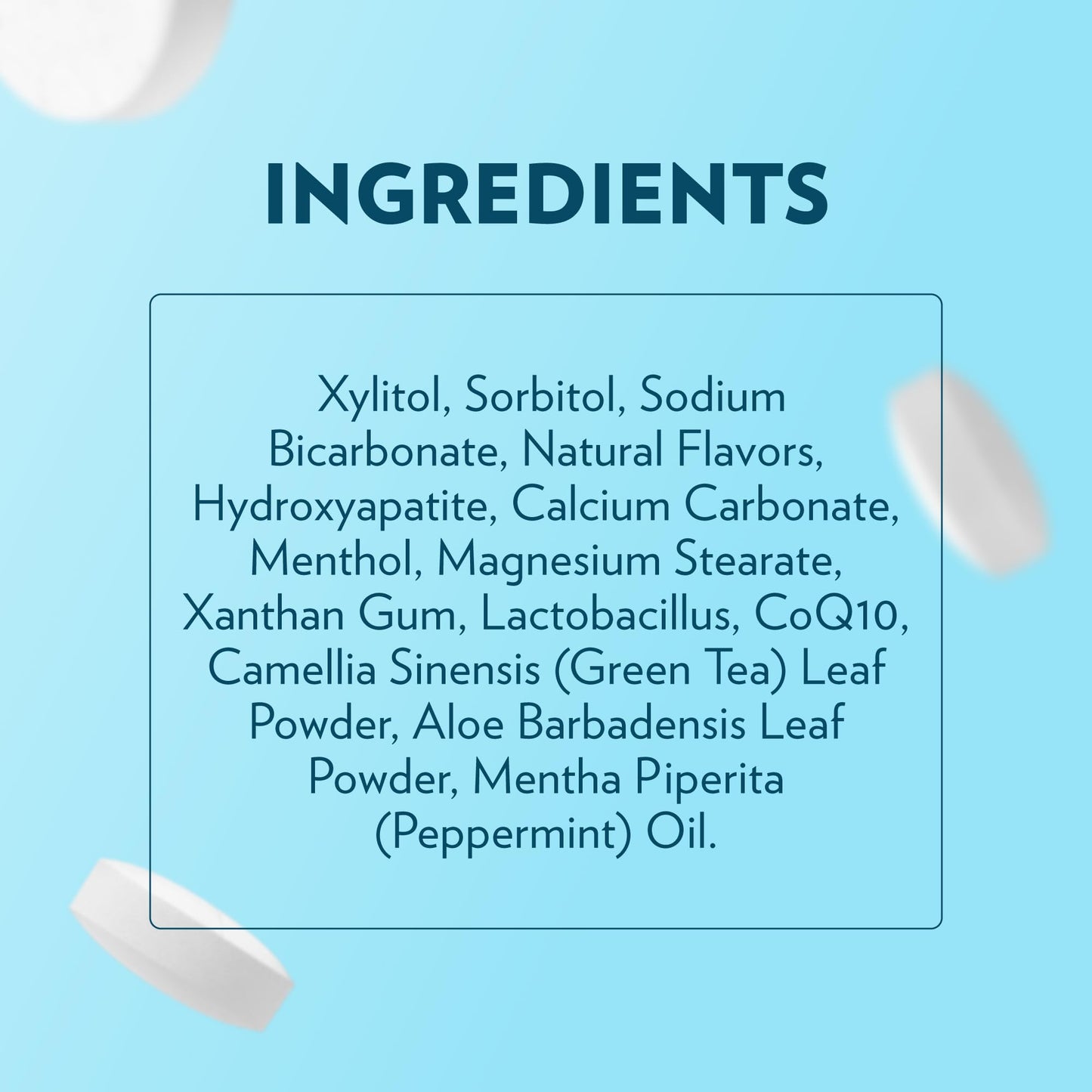 ECOFAM Peppermint Mouthwash Tablets - Chewable Tablet for Fresh Breath Fluoride Free Alcohol Free Travel Size Mouthwash - 90 Tablets