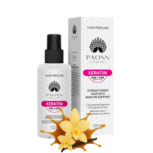 PAONN Keratin Hair Perfume, Keratin-Enriched Mist, UVA & UVB Protection Fragrance, Long-Lasting Scent, Hair Care Smoothness & Shine