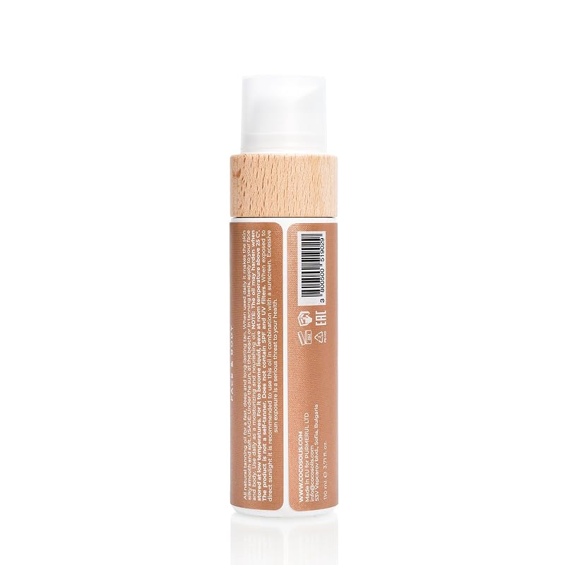 Organic Tanning Lotion for Sun & Sunbed – Cocoa & Coconut Oil Deep Chocolate Tan, 110 ml