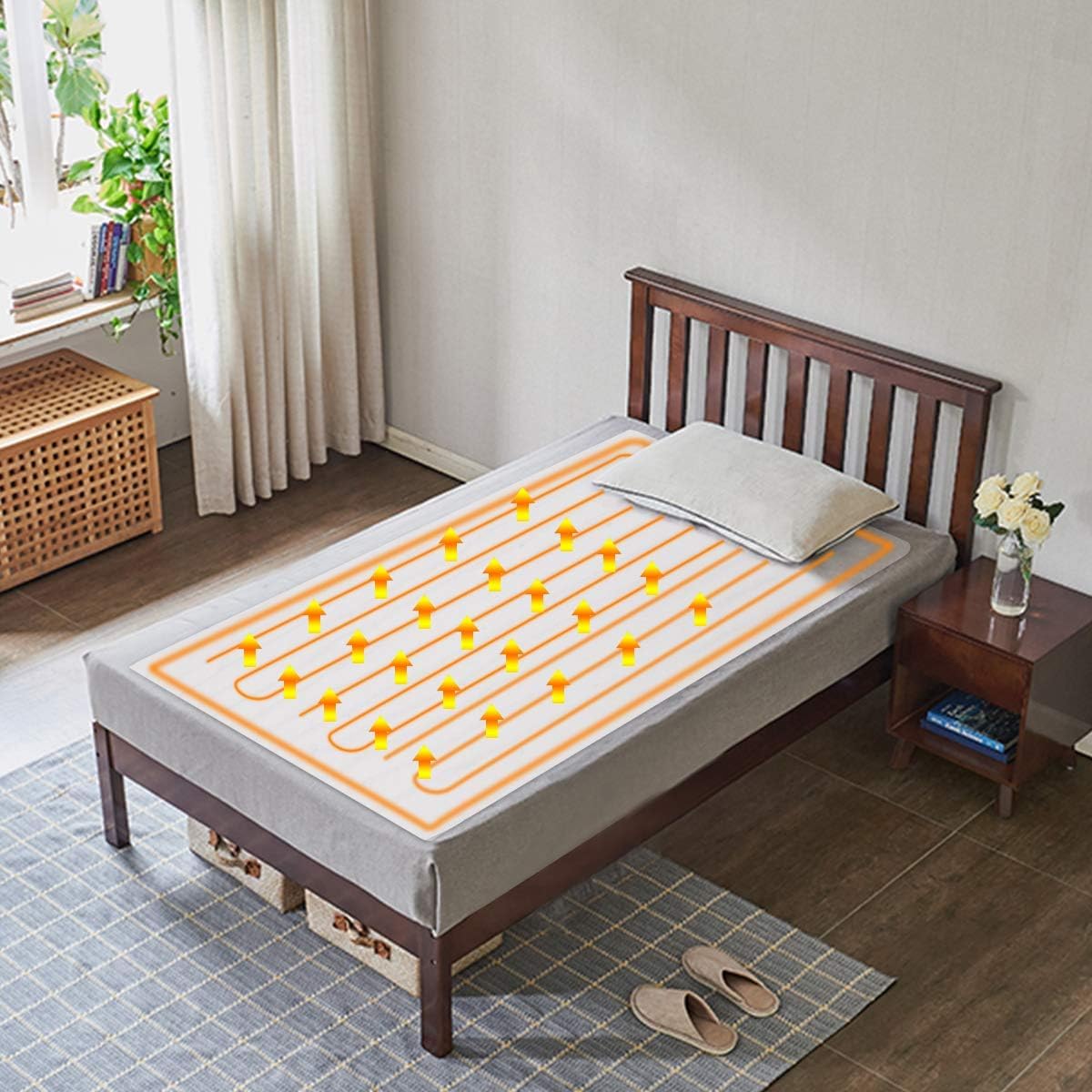 HOMGX Massage Table Warmer, Electric Heated Mattress Pad Bed Warmer w/Overheat Protection & 3 Heat Settings, Machine Washable Spa Table Heating Pad for Home and Office