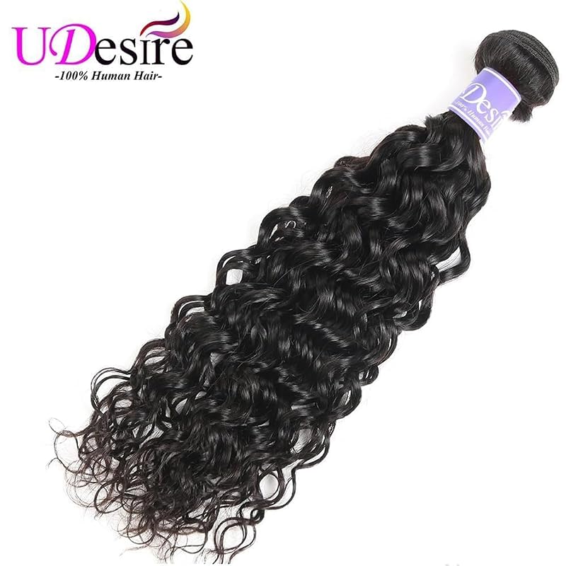 Brazilian Water Wave Hair Bundles 10-26in 100g 1B# Natural Black 100% Human Virgin