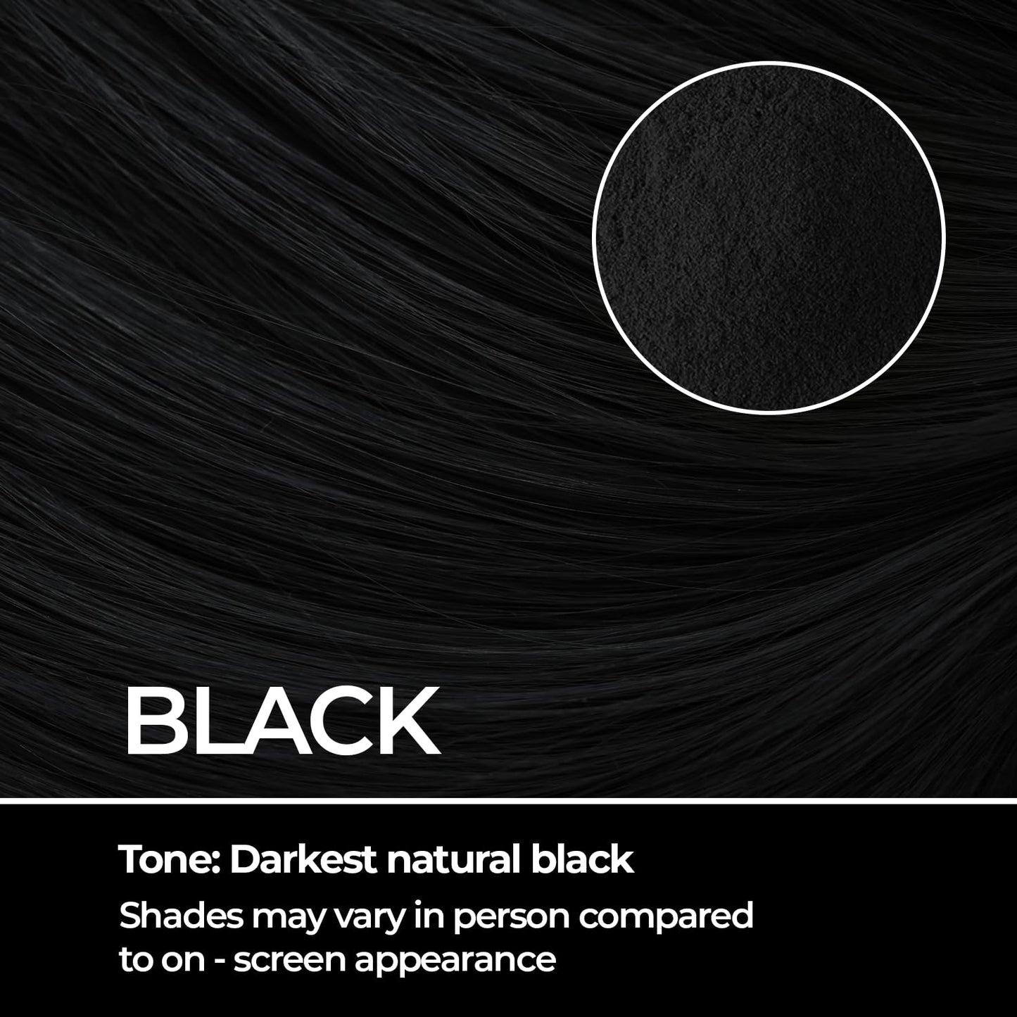 CONFIERR Keratin Hair Fibers for Men & Women - Fill In Fine or Thinning Hair, Instantly Thicker, Fuller Looking Hair (Black, 15g)
