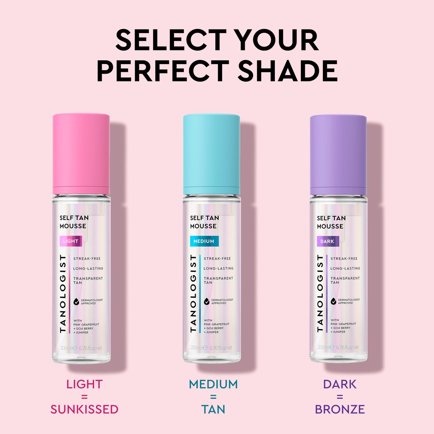 Tanologist Dark Self Tan Mousse, Clear Self-Tanning Mousse, Streak-Free, Natural Glow, No Fake Tan Smell Or Orange Tone, Long Lasting, Clean Ingredients, Vegan, 6.76 fl. oz/200 ml Bottle