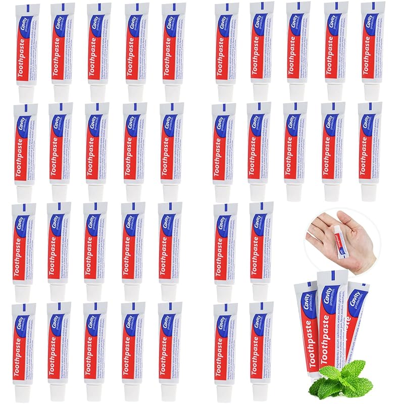 100 Tubes Bulk Travel Size Toothpaste 0.176oz - Individual 5g Mini Tubes (Variation of THIS listing: 100)
