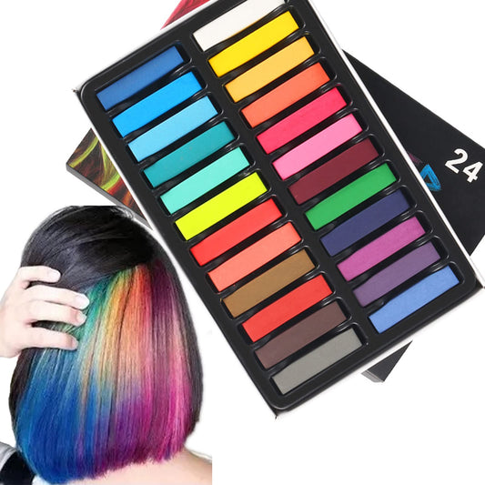 Joyeee 24 Colors Hair Chalk for Birthday, Cosplay, and Masquerade - Washable, Easy Application, Christmas Gifts for Girls and Teens
