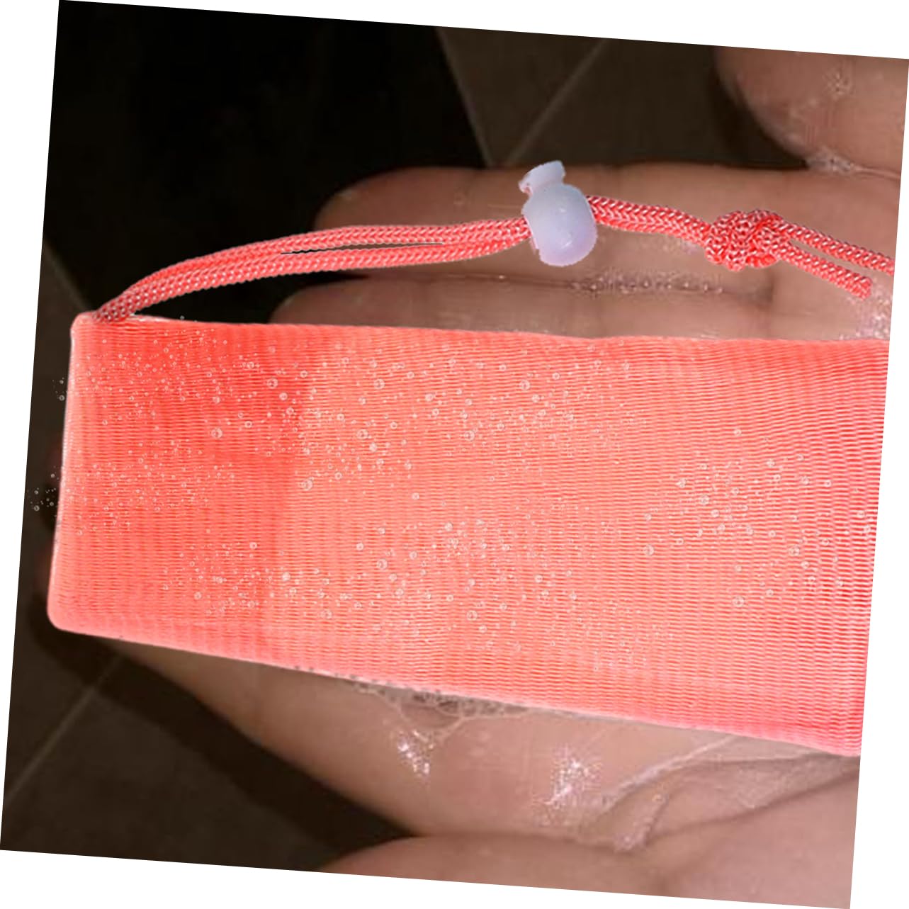 NULYLU 4pcs Soap Bar Shower Bag Lathering Mesh for Face Net Pouch Exfoliating