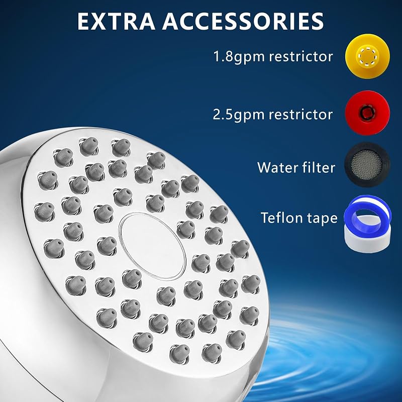 10 Pack High Pressure Shower Head Chrome Version - Universal Replacement