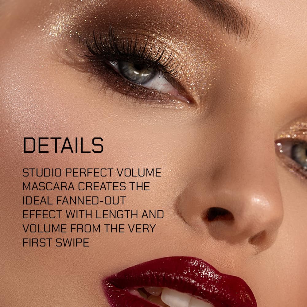 Radiant Professional Studio Perfect Mascara Volume and Length – Smudge-Proof, Cruelty Free, Lengthening Mascara with Silicone Brush & Natural Wax – Green (05), 0.30 oz