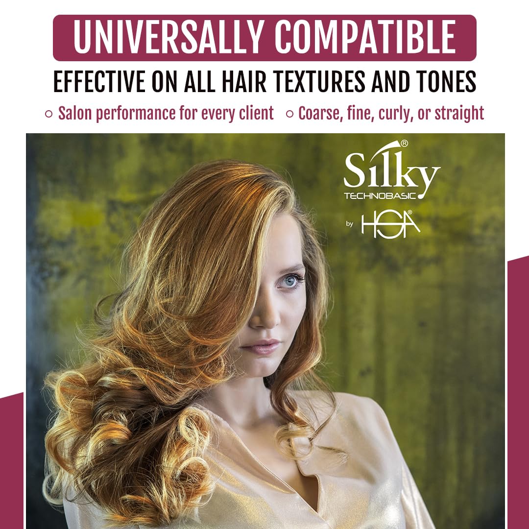 Silky Technobasic .01 Hair Bleach with Anti-Yellow Action - Bleach for Dark Hair with Fast Lightening & Up to 9 Lifting Tones - White Bleaching Powder Ideal for All Hair Types - 17.64 0z