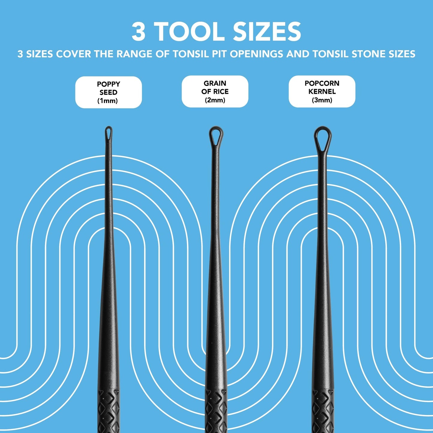 Tonsil Tech Tonsil Stone Remover Kit | Safe and Easy Tonsil Stone Removal - Made in USA - 3 Tip Sizes