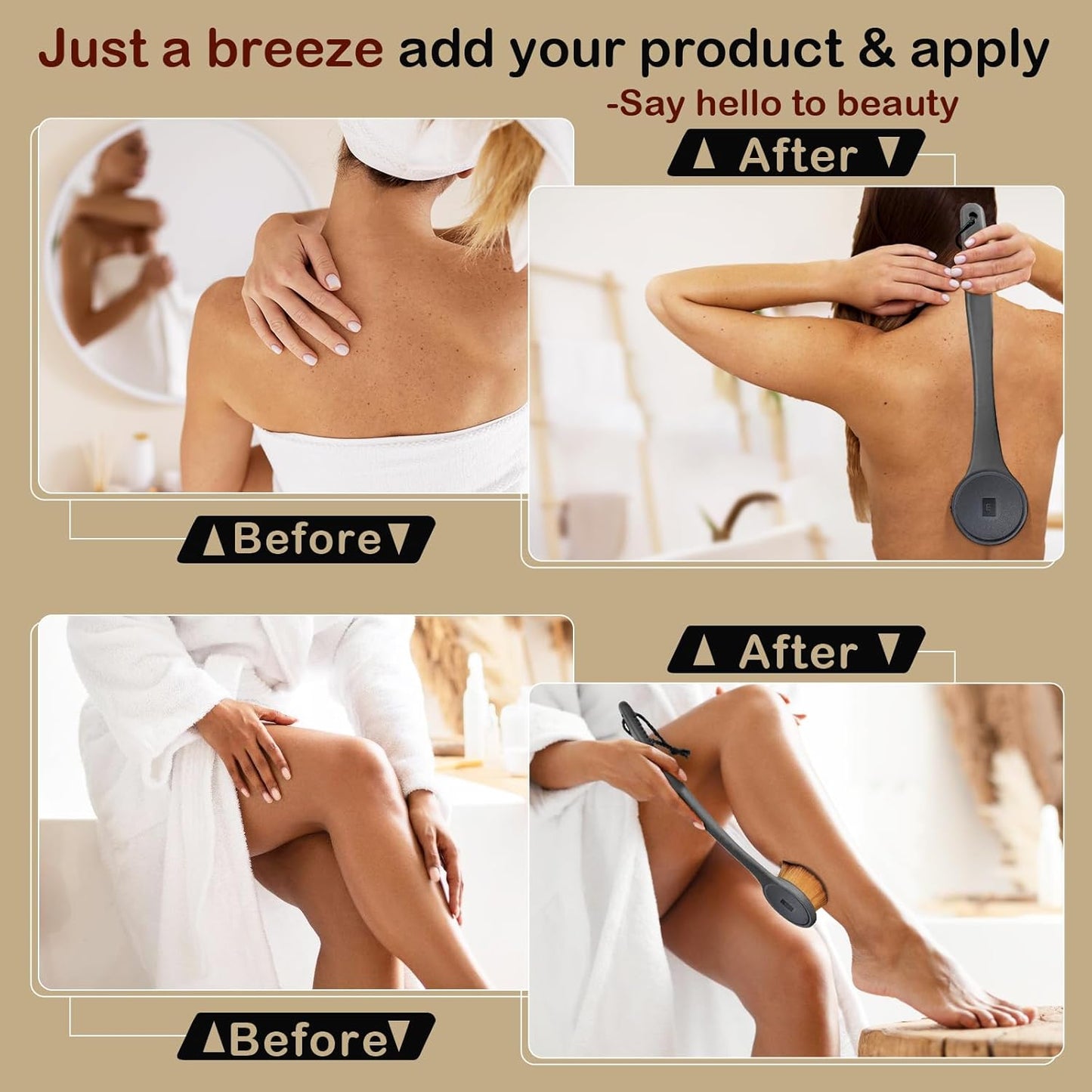 Extra Large Kabuki Brush for Self Tanner & Sunscreen - Wide-Headed Applicator for Even Lotion Application