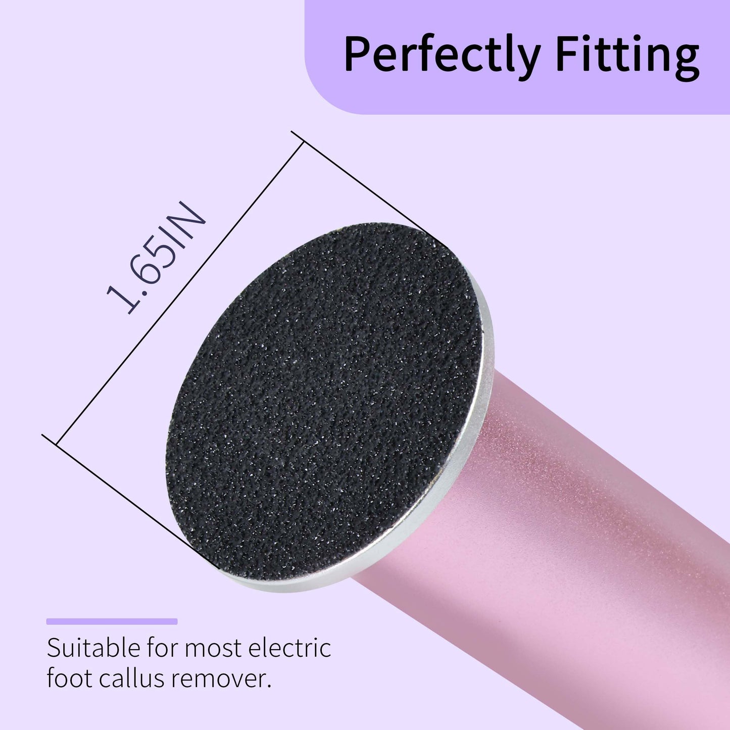 120PCS Coarse 80 Grit Replaceable Sandpaper Discs for Electric Foot Callus Removers - 42mm Heavy-Duty Foot File Refills - Fast Dead Skin & Callus Removal