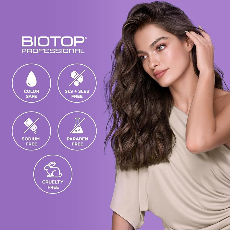 Biotop Professional 19 Pro Silver Shampoo 8.45 Fl Oz - Neutralizes Yellow Brassy Tones