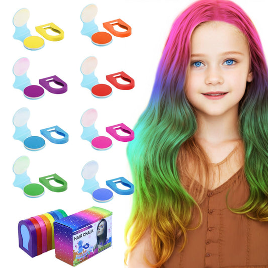 8 Colors Kids Washable Hair Chalk for Girls Boys,St Patricks Day Accessories Safe Temporary Hair Dye Color Makeup for Kids Adults,Ideal for Carnival Singer Concerts Sport Events Birthday Party