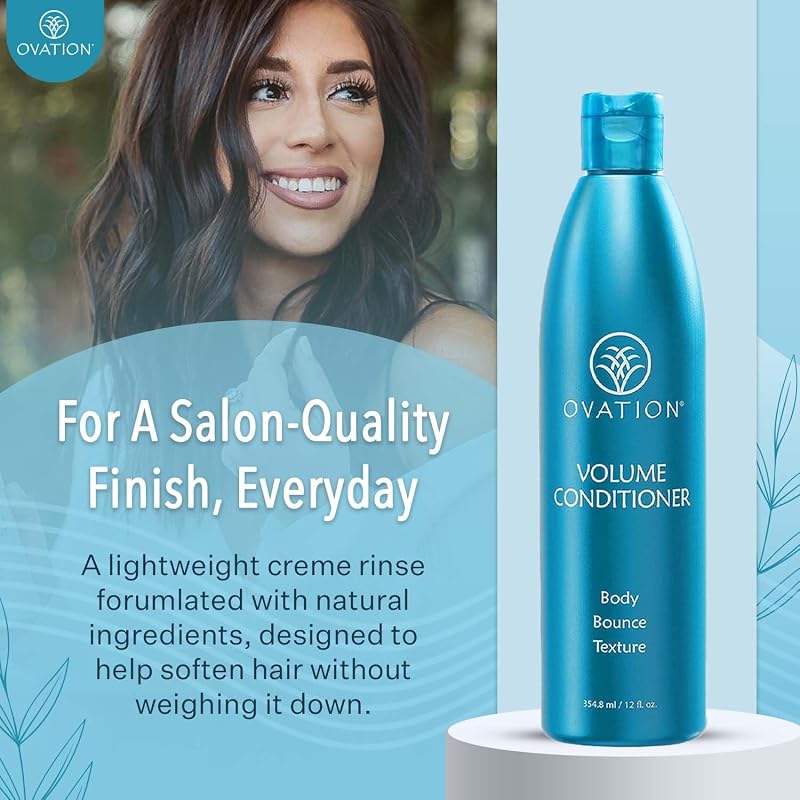 Volumizing Hair Conditioner for Fine Hair – 12 oz Pack of 1, Lightweight Creme Rinse with Olive Oil & Vitamin B5