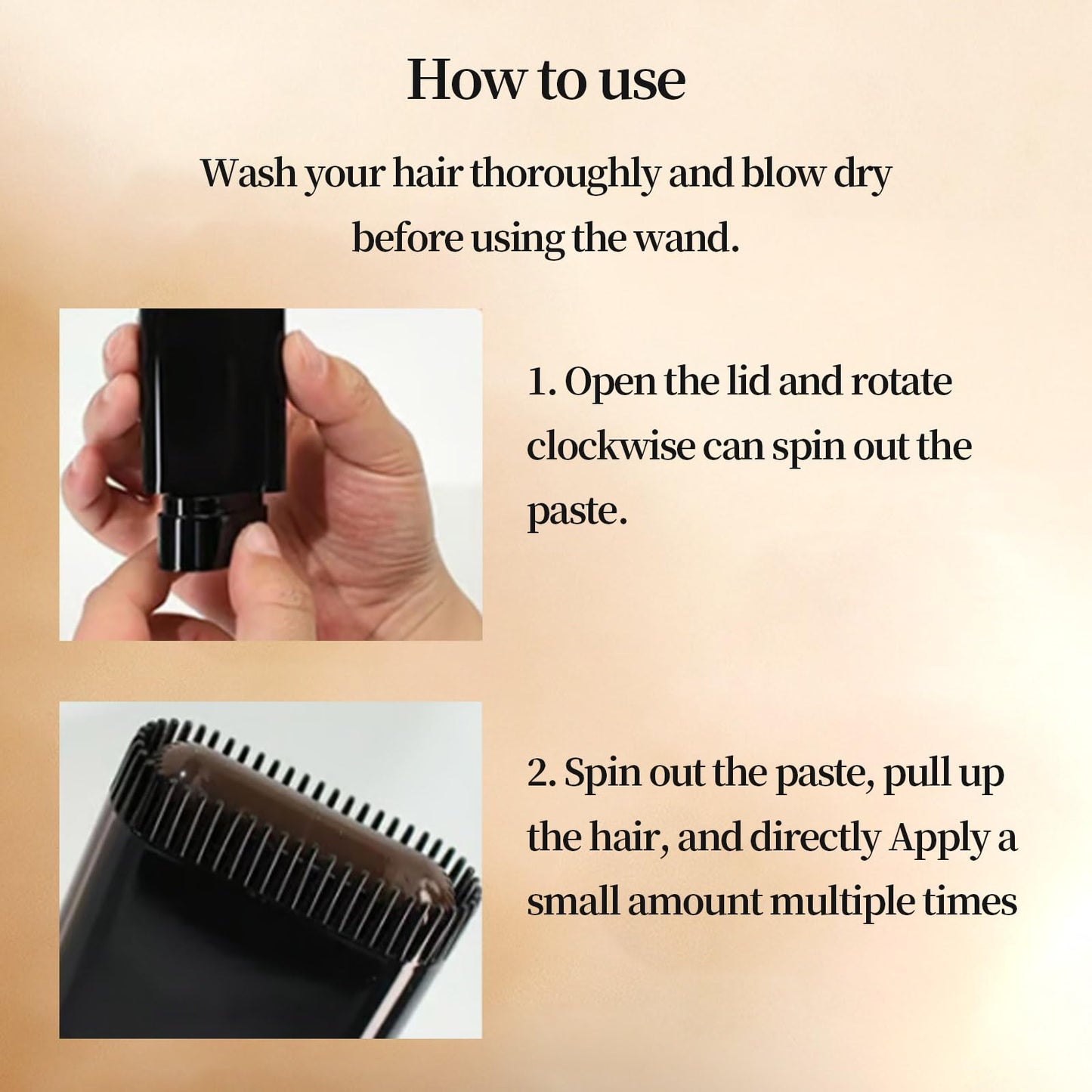 Portable Hair Dye Comb for Gray Hair Coverage, Waterproof and Sweatproof, Hair Dye Stick (Black Brown)
