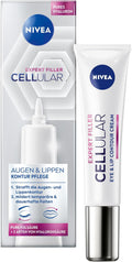 NIVEA Hyaluron Cellular Filler Anti-Age Eye Cream 2-Pack – 15 ml Each, Quick-Absorbing