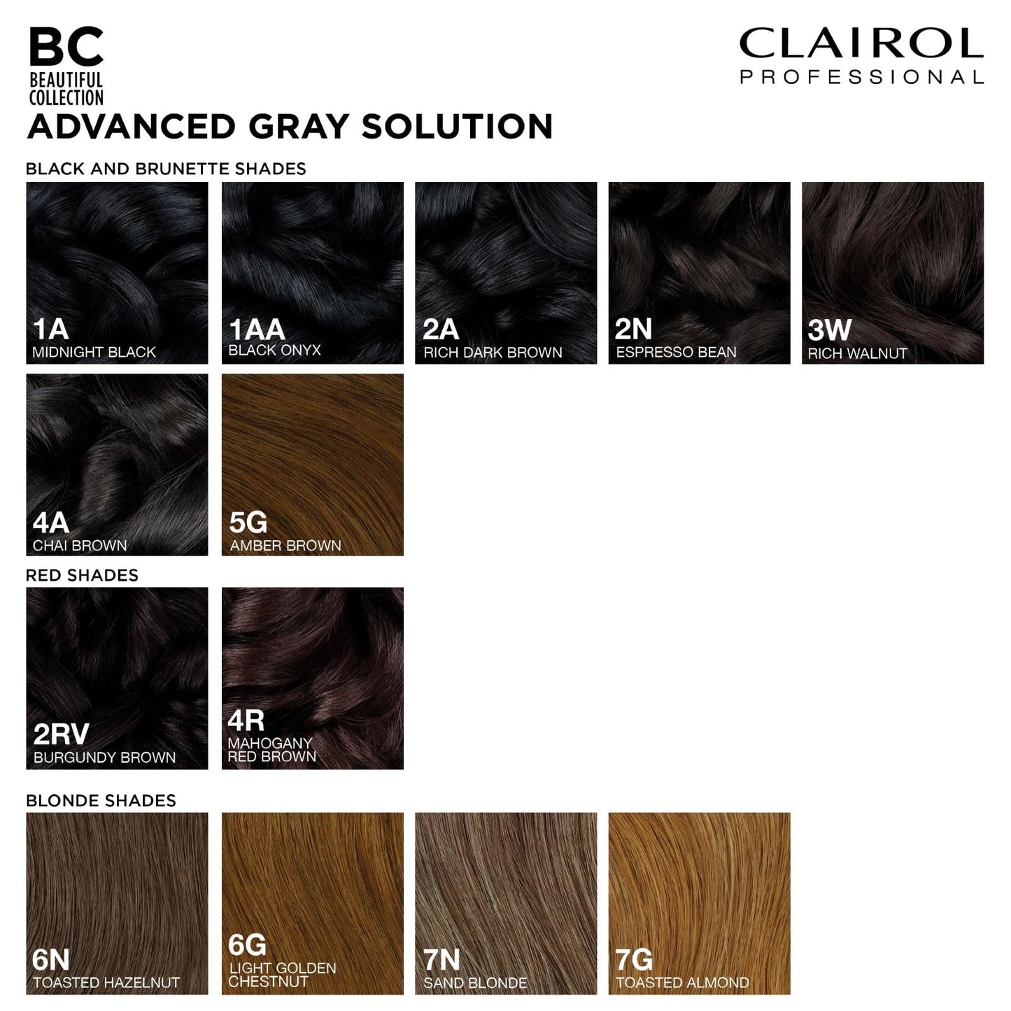 Clairol Professional Beautiful Collection Advanced Gray Solutions, 1A Midnight Black, 3 oz. - Packaging May Vary