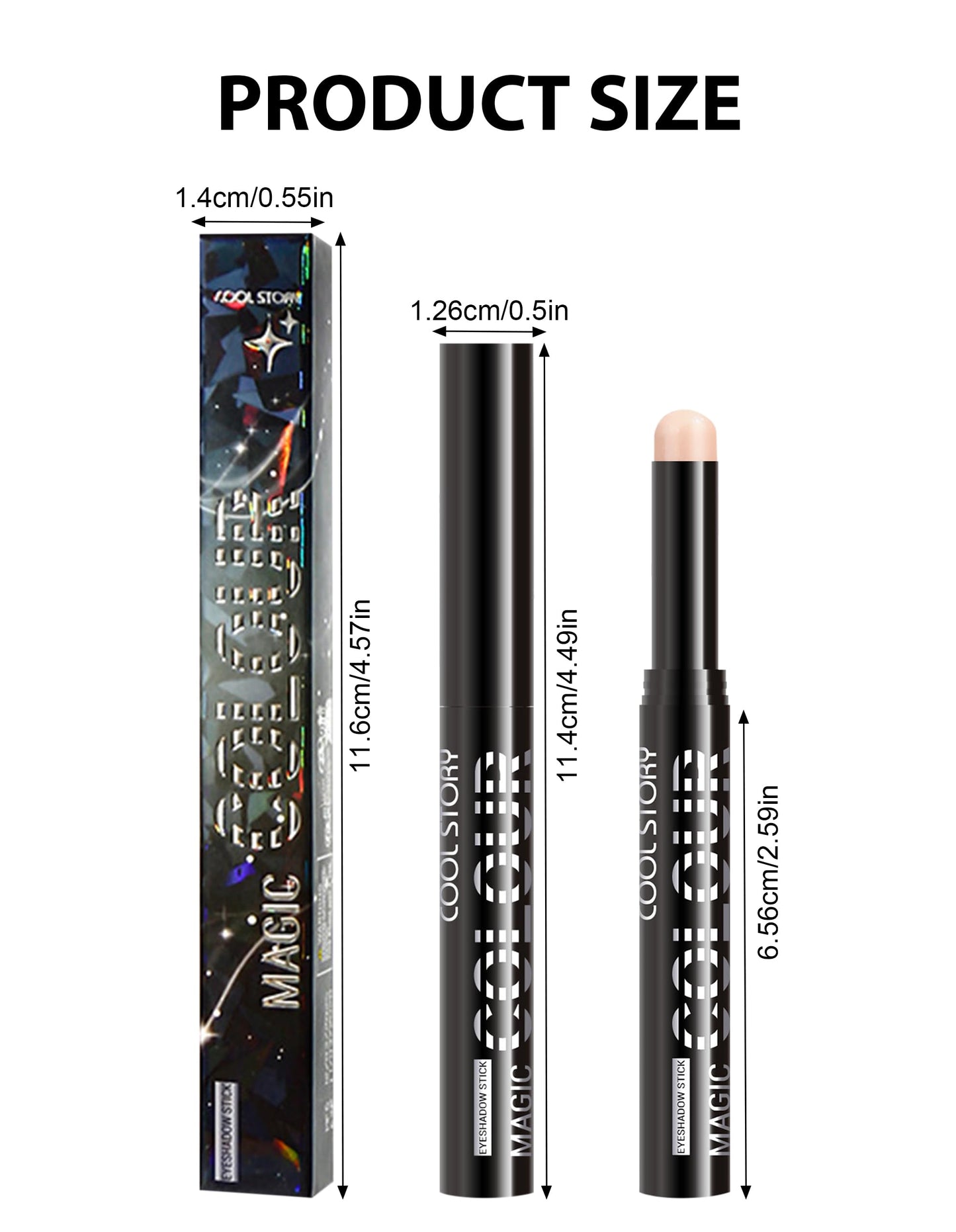 Jutqut Cream Eye Shadow Stick, EyeShadow Pencil Makeup, Brightener Stick, High Pigmented, Waterproof, Smudge-Proof, Long Lasting Crayon, Eye Highlighter #03