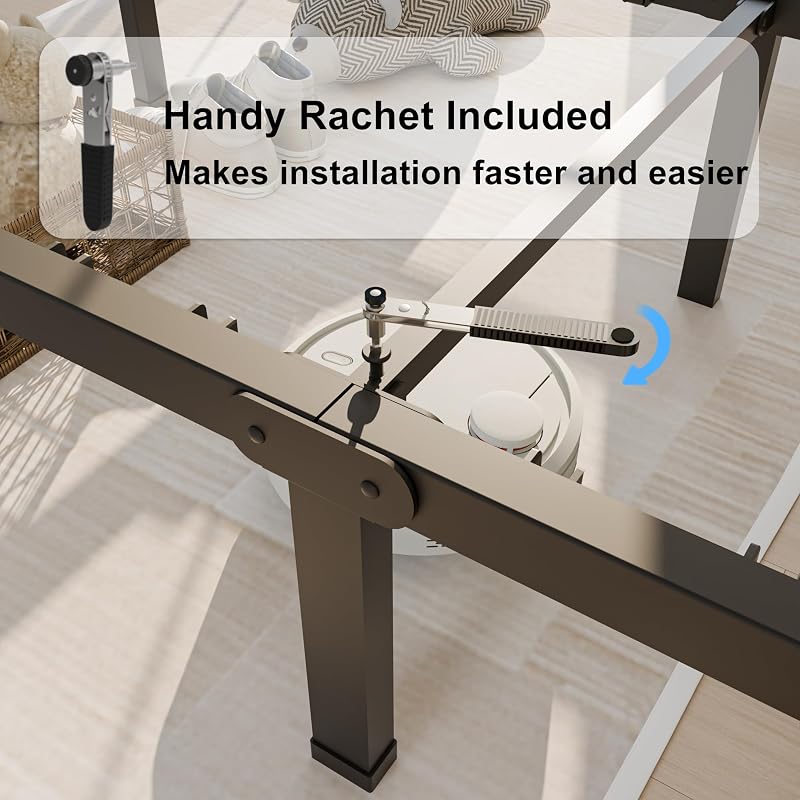 Variation of THIS listing: 14 Inch Full Size Bed Frame with Round Corner Legs, Headboard Holes, Noise-Free Steel Slat Platform