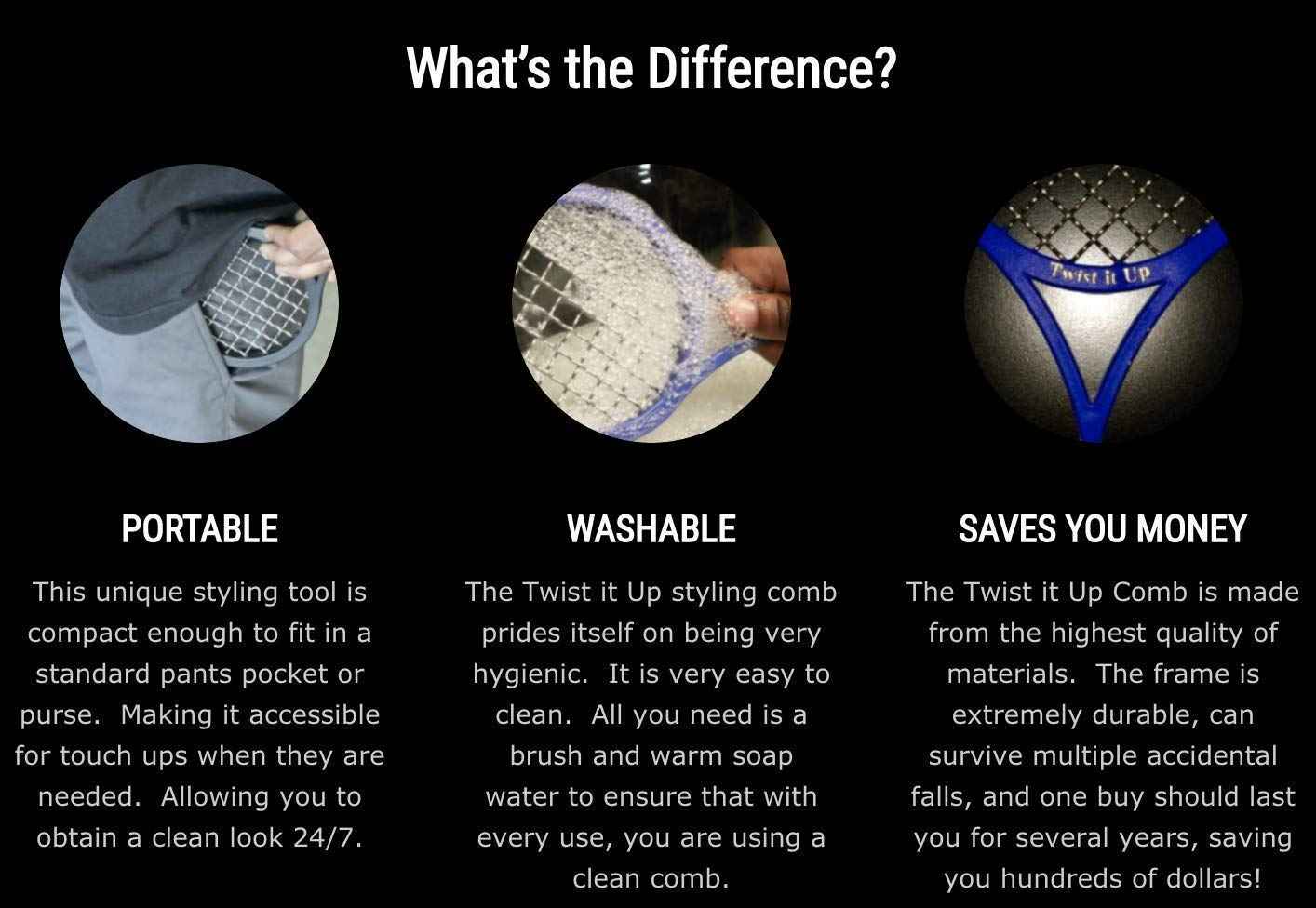 Twist it comb, to curl hair, twist hair, weave hair and dreadlocks, for barber and personal use, super easy to clean (Green)