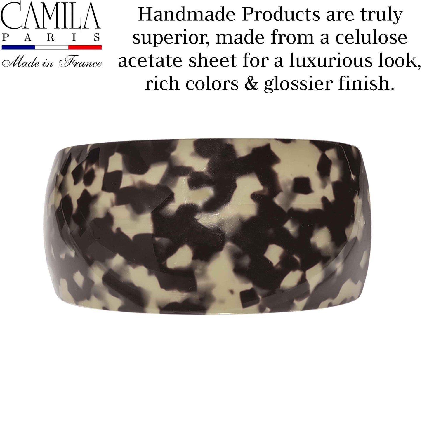 Camila Paris CP3618 French Hair Barrette Clip for Girls for Thick Curly Wavy Long Hair, Strong Hold Grip Hair Clips for Women, Automatic, No Slip Styling Girls Hair Accessories, Handmade in France