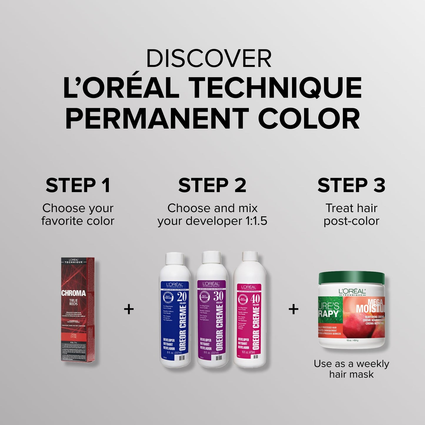 L'OREAL TECHNIQUE Nature's Therapy Mega Moisture Crème - Conditioning and Detangling Hair Cream, Softens and Adds Shine With Botanical Extracts, For All Hair Types, 16 Oz