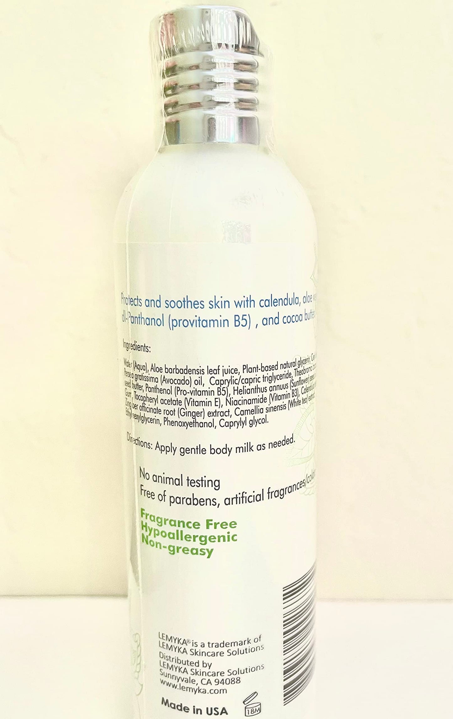 LEMYKA Eczema body Cream for eczema relief, Natural hand and body lotion, Gentle for sensitive skin, 8.3OZ, Infused with Aloe Vera & Calendula, Panthenol