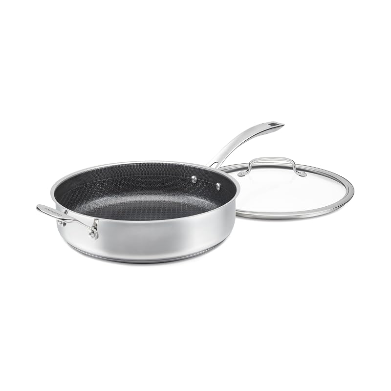 5-Quart Sauté Pan with Hybrid Stainless Steel & Ceramic Surface – Oven Safe, Induction Ready (FPS33-30H) Variation: 5-quart Saute Pan
