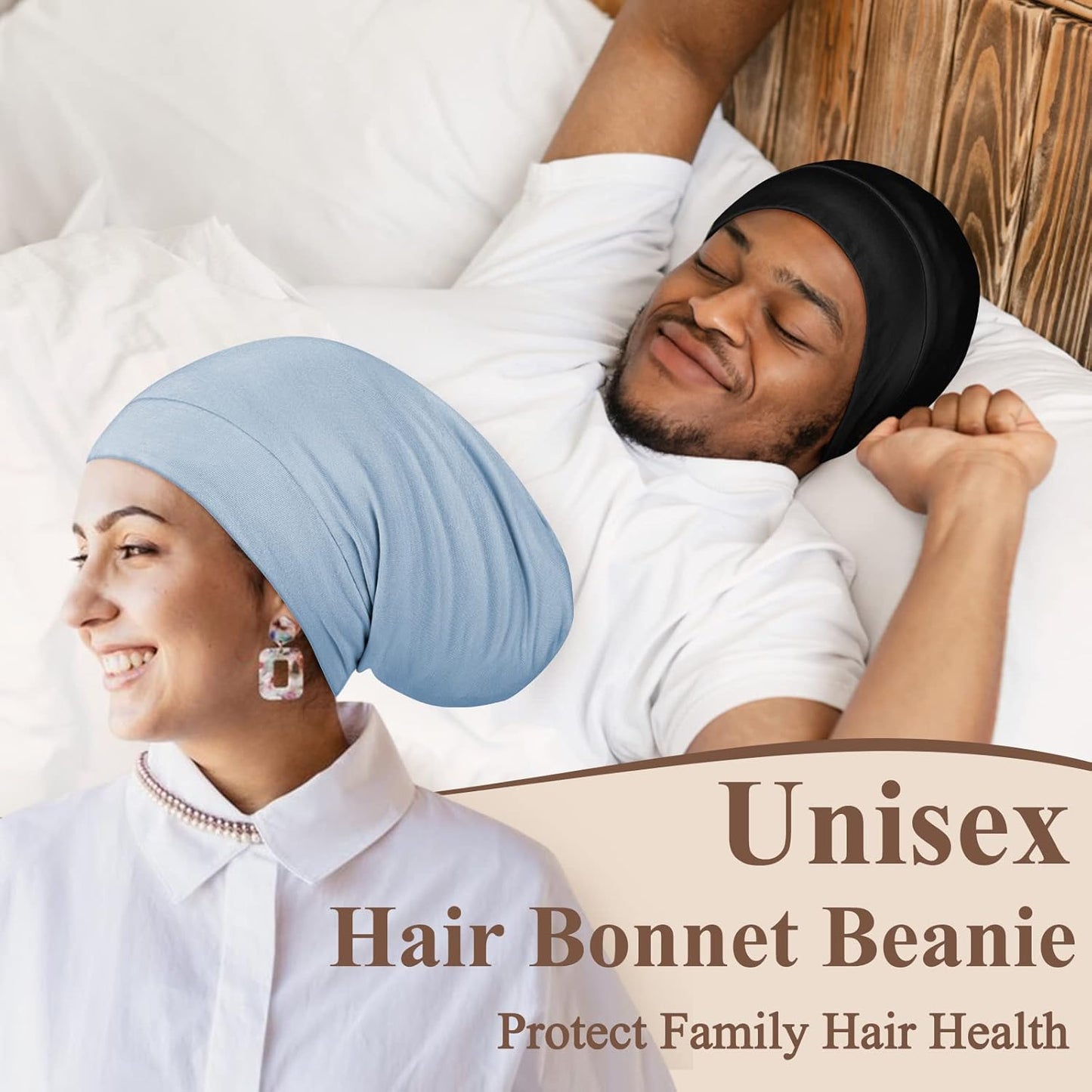 100% Silk Dreadlock Cap & Bonnet for Sleeping - Extra Large Hair Cover for Men & Women