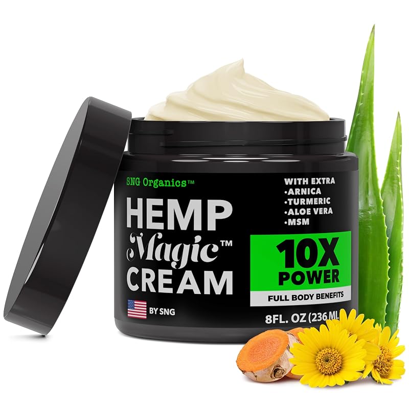 Magic Hemp Cream 8oz with Hemp Oil, Turmeric, Arnica & Menthol — Variation: Magic (8oz)