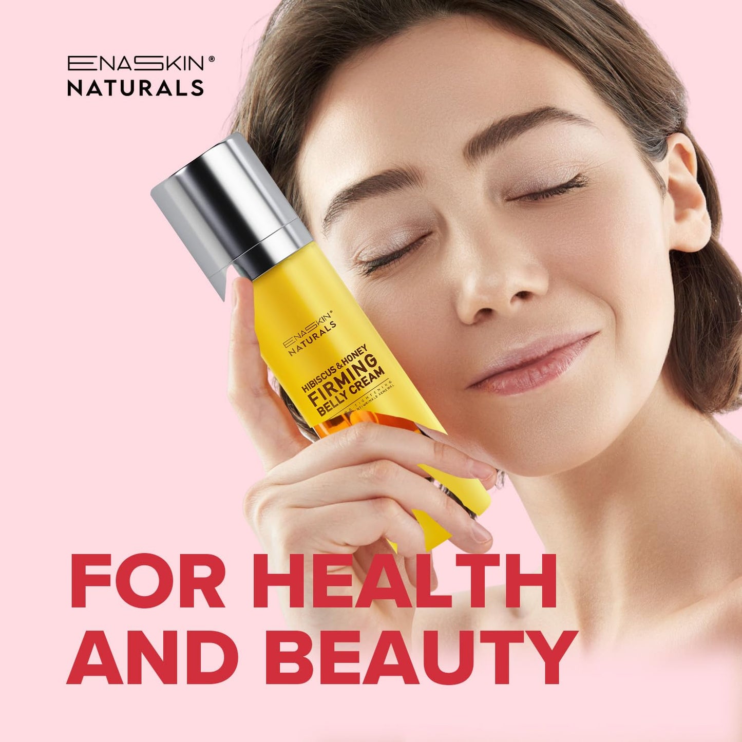 Enaskin Naturals Belly Firming & Skin Tightening Cream — Hibiscus and Honey Cellulite Lotion for Stomach, Thighs & Butt — Moisturizing & Lifting Body Lotion for Women, 100ML