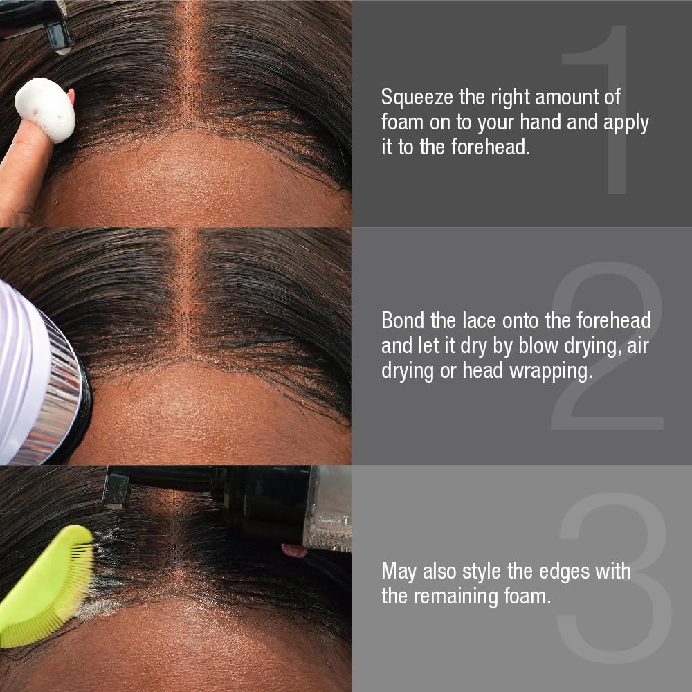 WONDER LACE BOND Melt Mousse - Supreme 3.38 fl.oz./100ml | Biotin + Castor Oil | No Residue, Long Lasting Formula with Protecting Edges, Gives Undetectable and Natural Look