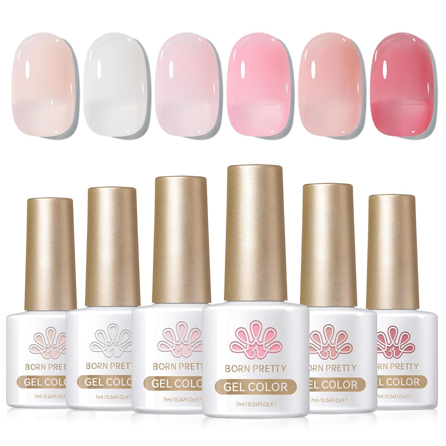 Born Pretty Neon Jelly Gel Nail Polish Set - Halloween Colors, Soak Off UV/LED for Salon & DIY