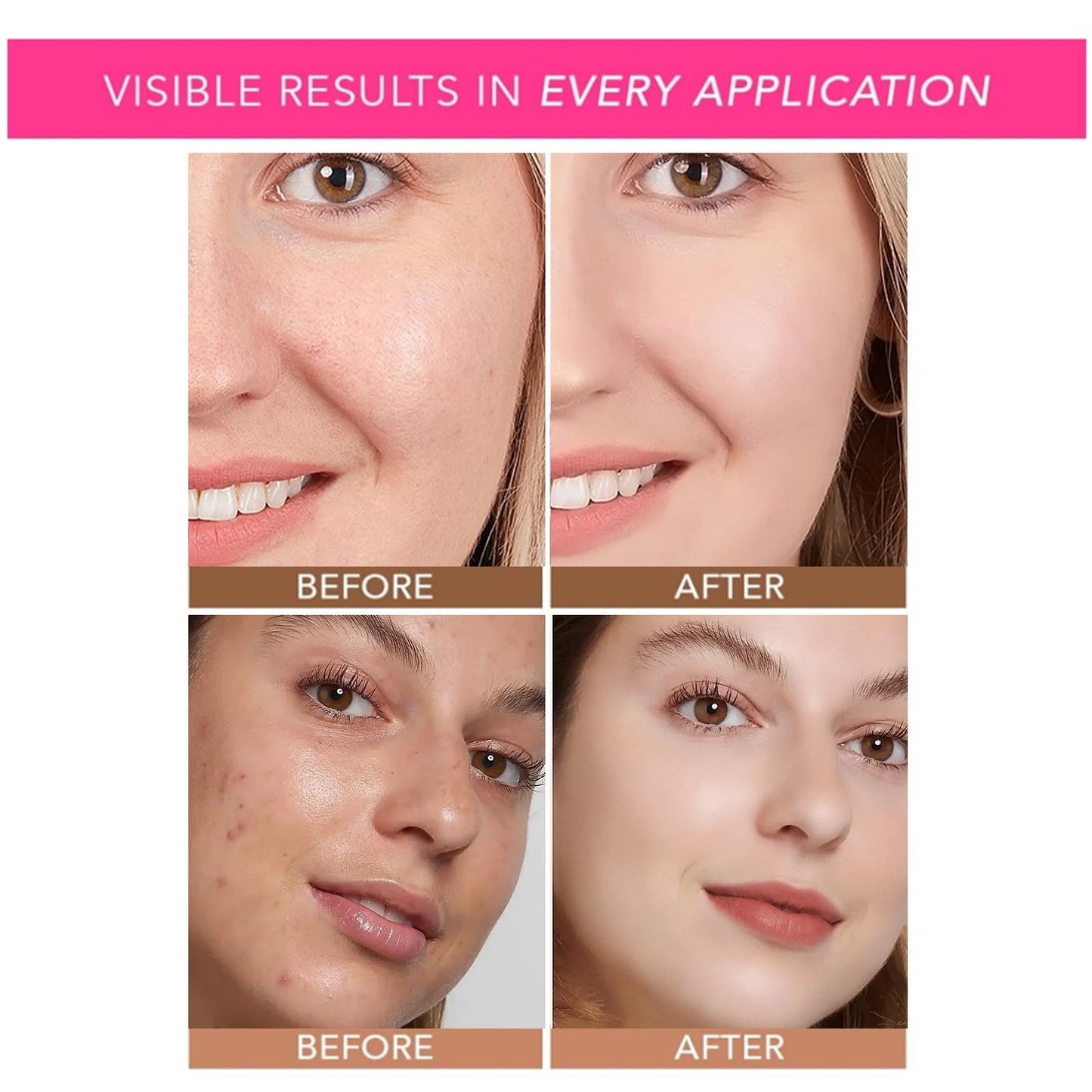 Peptide Bouncees Foundation for Mature Skin, Balm Foundation,Hydrating Age-Defying Makeup, All Skin Types (Ivory, #)