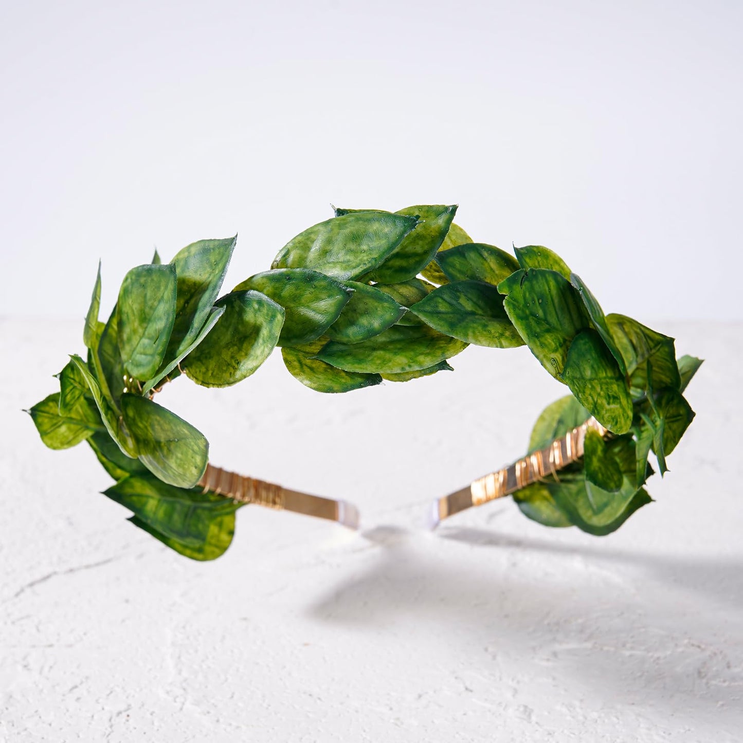 KorViSHOW Green Laurel Leaf Headbands - Elf Greek Crown Headpiece Fairy Medieval Forest Elven Headband for Women Men Halloween Renaissance Renfaire Cosplay Toga Costume Hair Accessories