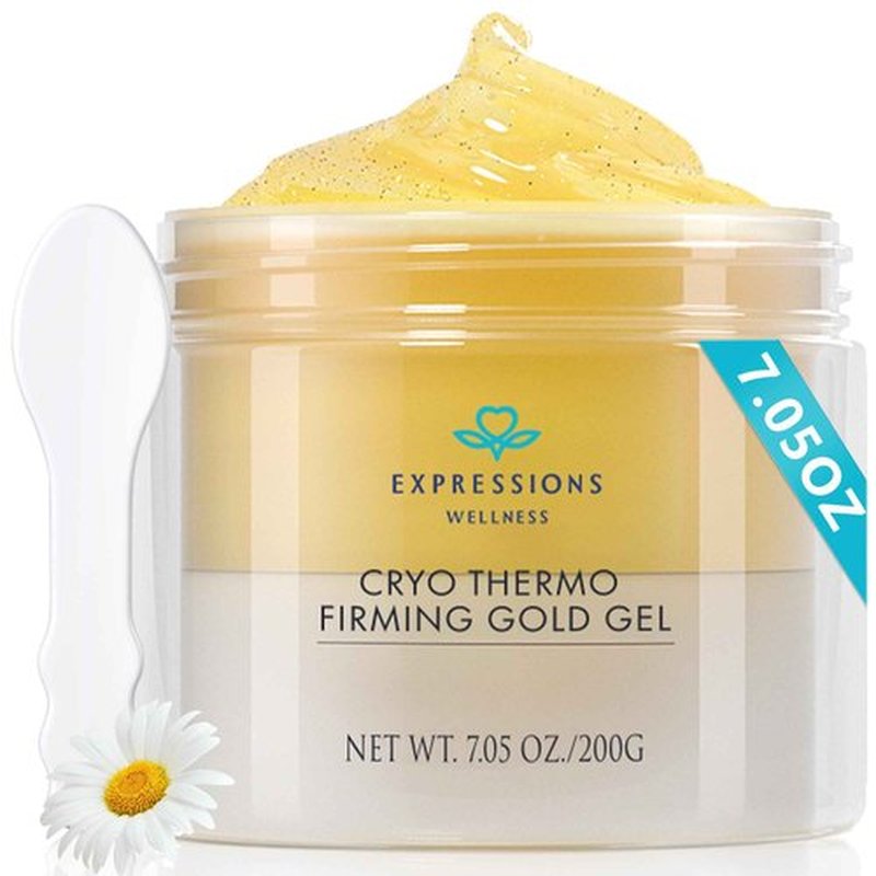 EXPRESSIONS WELLENESS Skin Tightening Cellulite Cream for Body: Golden Sweat Hot Cream for Loose Skin | B Tight Gel for Belly Thigh Butt & Arm Firming Toning Moisturizing Sculpting & Smoothing | 200G