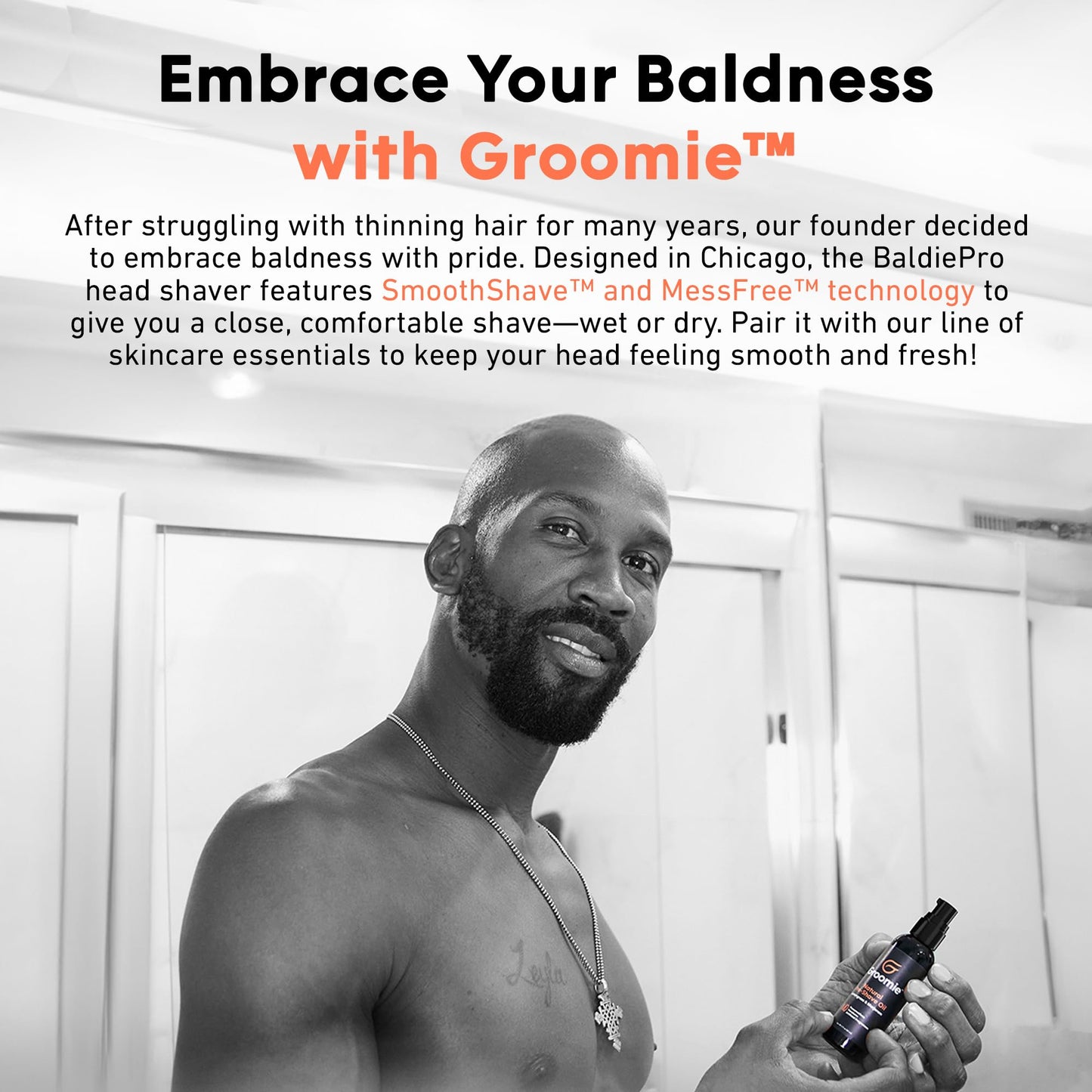 Groomie Natural Shave Gel - Aftershave Gel for Delicate Skin, Unscented Elegance for Silky-smooth Outcomes. For All Genders, Hydrate, Elevate Your Shaving Routine with Comfort, 60ml