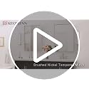 Keonjinn Brushed Nickel Bathroom Mirror 24 x 36 Inch Over Sink - Modern Rounded Frame