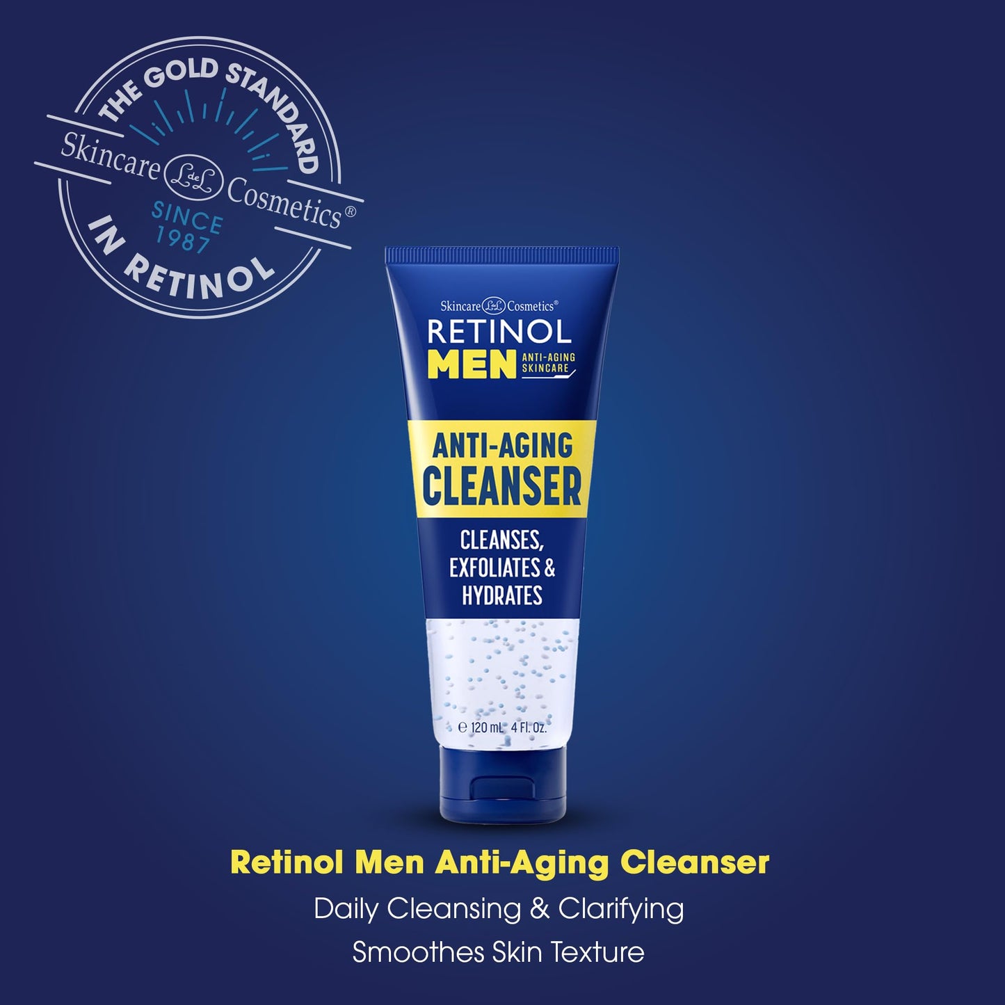 LIVAURA Retinol Men's Gel Cleanser - Gently exfoliates skin for improved texture and radiance and Removes impurities trapped in your pores