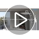 Square 12-Inch Metal Rain Shower Head with Handheld Sprays & Extension Arm - Chrome