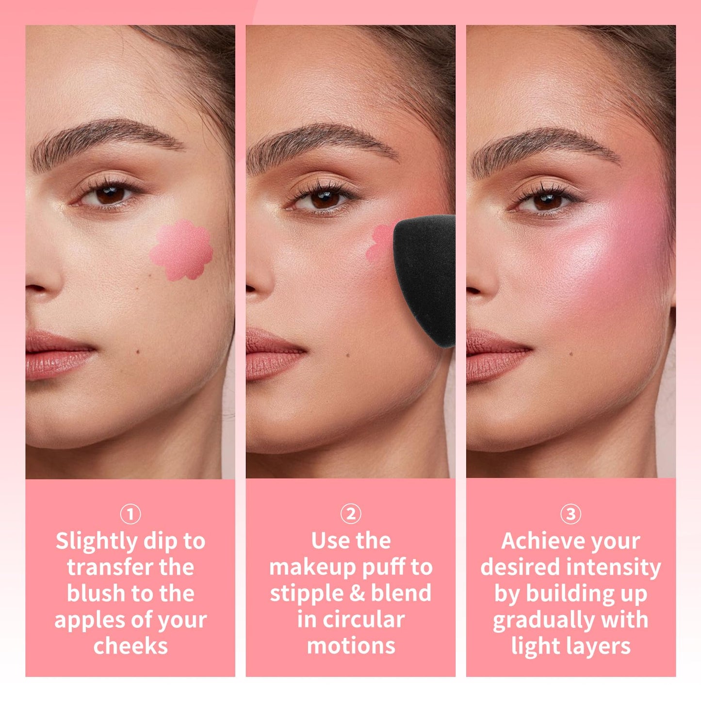 Color Nymph Liquid Stamp Blush, Multi-Use Face Blusher丨Makeup Blush for Eyes, Lips & Cheeks, Hydrating, Buildable & Long-lasting Formula, Vegan & Cruelty-free (Misty Rose)