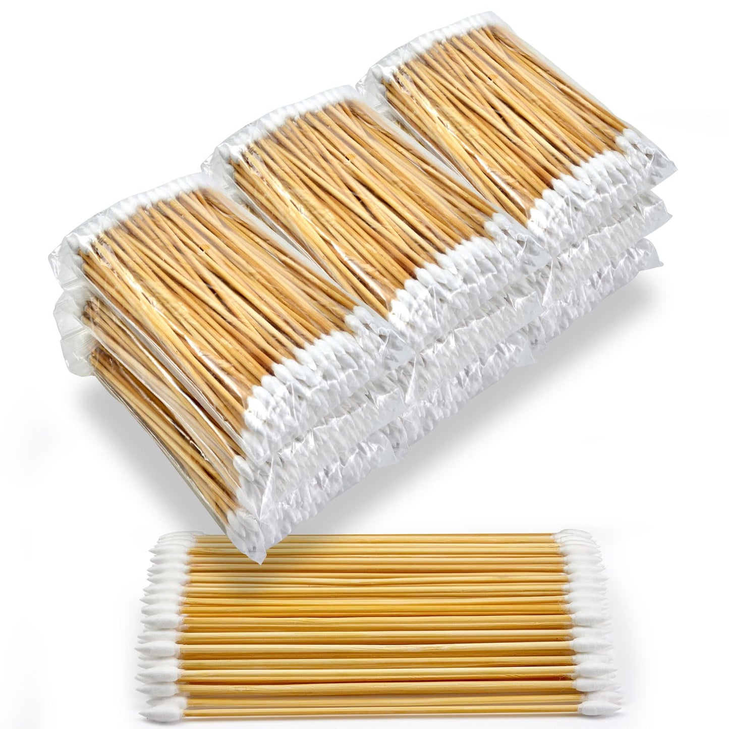 6" Gun Cleaning Swabs Double Ended, Pointed Tipped on Bamboo Sticks - Highly Absorbent, Lint Free Gun Cleaning Supplies Swabs, 900PCS