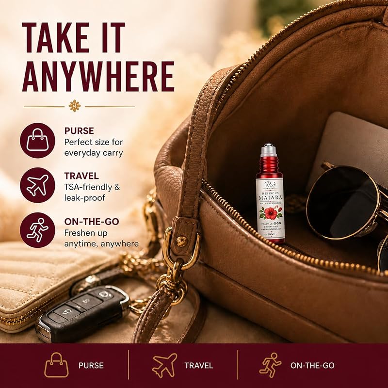 Hibiscus Majara Roll-On Perfume Oil 10ML - Long-Lasting Fragrance for Men & Women